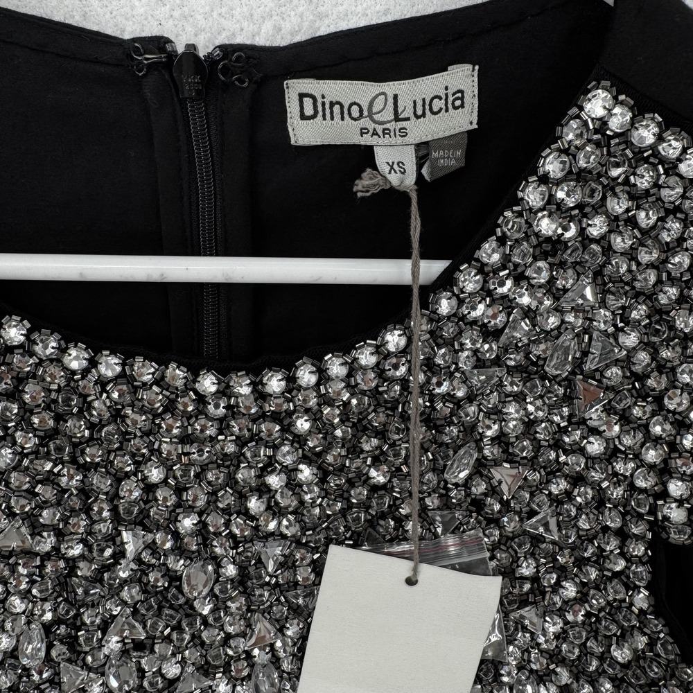 Dino e‎ Lucia Dress Girls XS Beaded Chiffon Skirt Party Formal Paris Designer - Picture 3 of 10